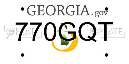 770GQT Georgia License Plate