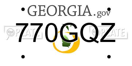 770GQZ Georgia License Plate