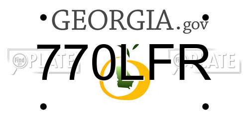 770LFR Georgia License Plate