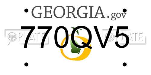 770QV5 Georgia License Plate