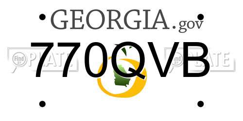 770QVB Georgia License Plate