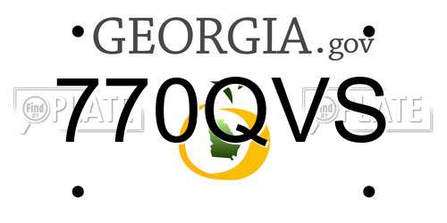 770QVS Georgia License Plate