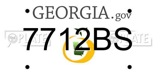 7712BS Georgia License Plate