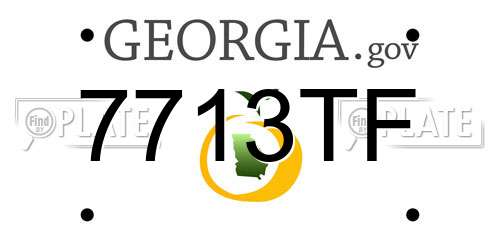 7713TF Georgia License Plate