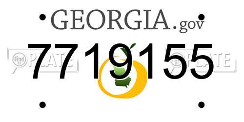 7719155 Georgia License Plate