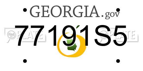 77191S5 Georgia License Plate