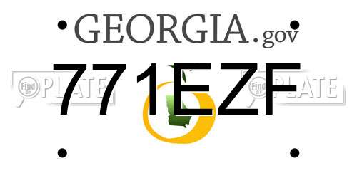 771EZF Georgia License Plate