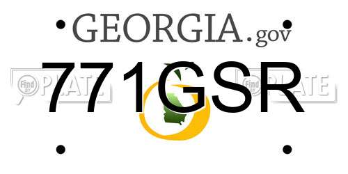 771GSR Georgia License Plate