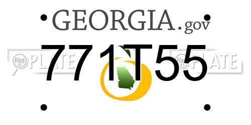 771T55 Georgia License Plate