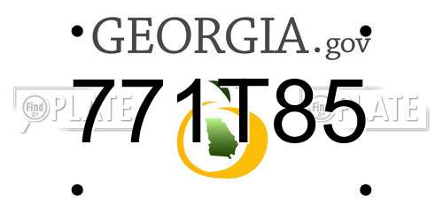 771T85 Georgia License Plate
