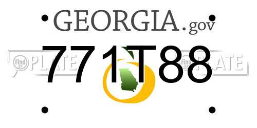 771T88 Georgia License Plate