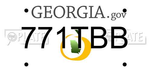 771TBB Georgia License Plate