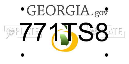 771TS8 Georgia License Plate
