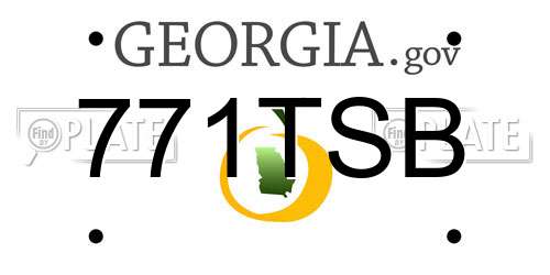 771TSB Georgia License Plate