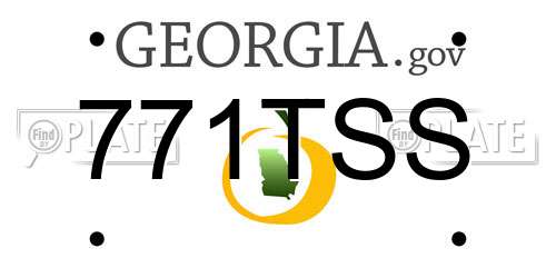 771TSS Georgia License Plate