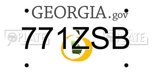 771ZSB Georgia License Plate