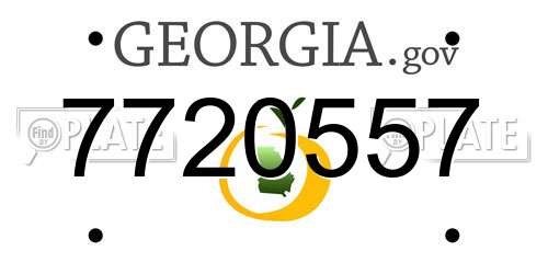 7720557 Georgia License Plate