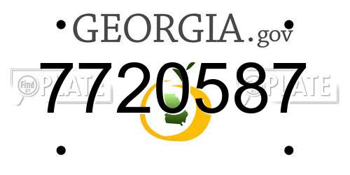 7720587 Georgia License Plate