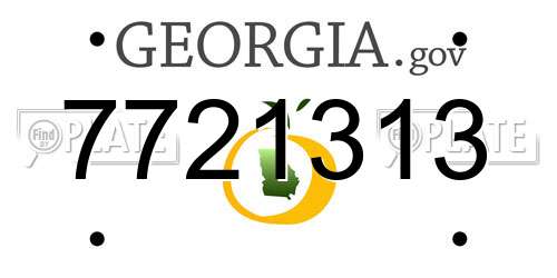 7721313 Georgia License Plate