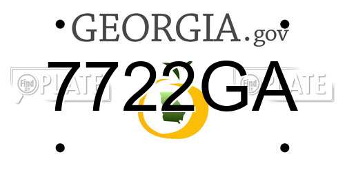 7722GA Georgia License Plate
