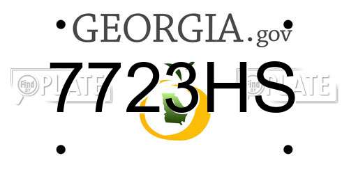 7723HS Georgia License Plate