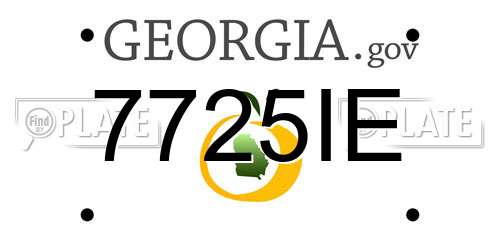 7725IE Georgia License Plate