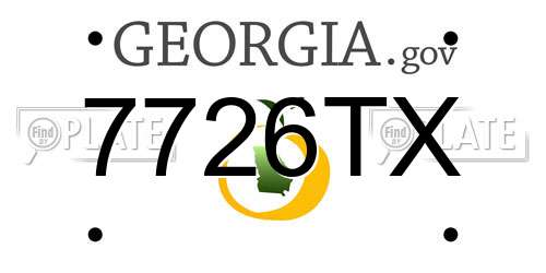7726TX Georgia License Plate