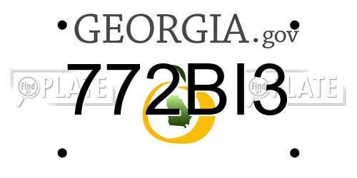 772BI3 Georgia License Plate