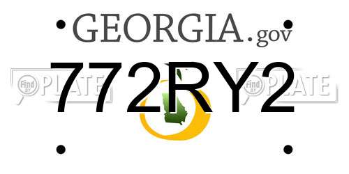 772RY2 Georgia License Plate