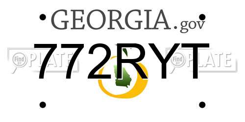 772RYT Georgia License Plate