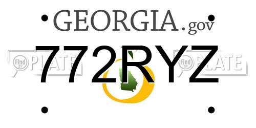 772RYZ Georgia License Plate