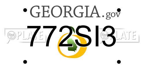 772SI3 Georgia License Plate