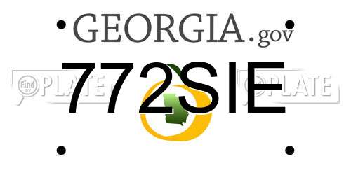 772SIE Georgia License Plate