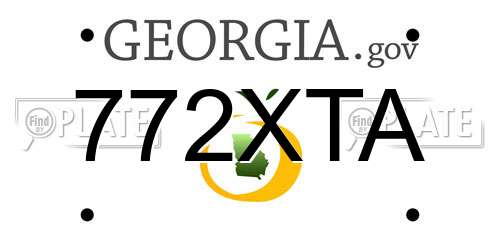 772XTA Georgia License Plate
