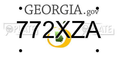 772XZA Georgia License Plate