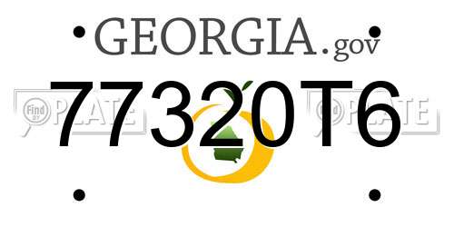 77320T6 Georgia License Plate