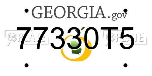 77330T5 Georgia License Plate