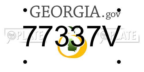 77337V Georgia License Plate