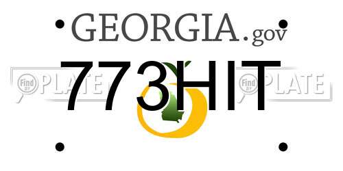 773HIT Georgia License Plate