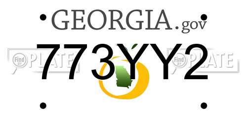 773YY2 Georgia License Plate