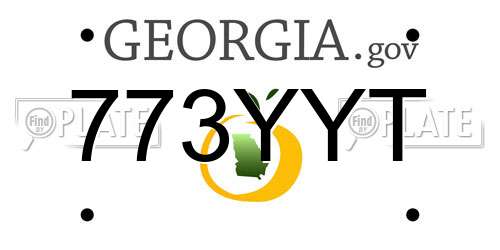 773YYT Georgia License Plate