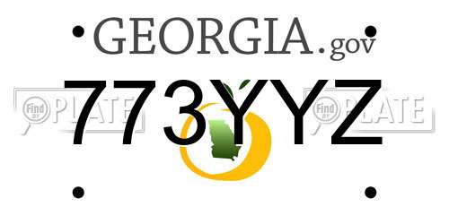 773YYZ Georgia License Plate