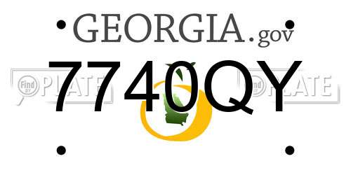 7740QY Georgia License Plate