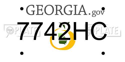 7742HC Georgia License Plate