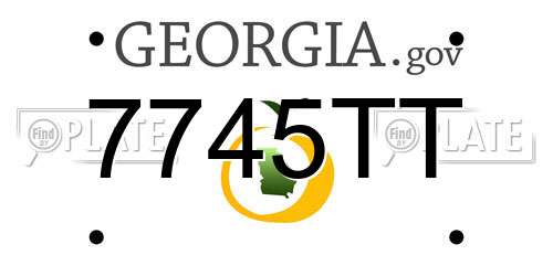 7745TT Georgia License Plate