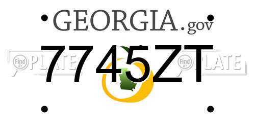 7745ZT Georgia License Plate