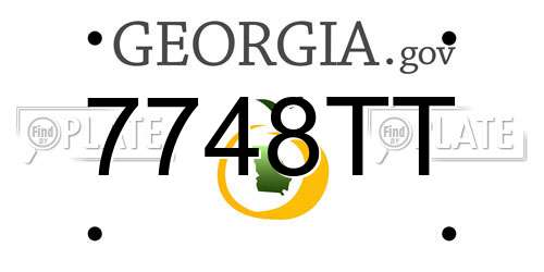 7748TT Georgia License Plate