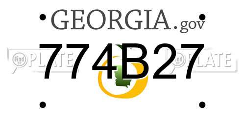 774B27 Georgia License Plate