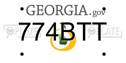 774BTT Georgia License Plate