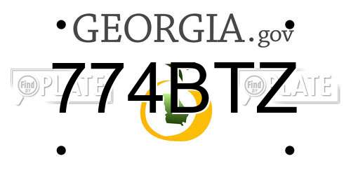 774BTZ Georgia License Plate